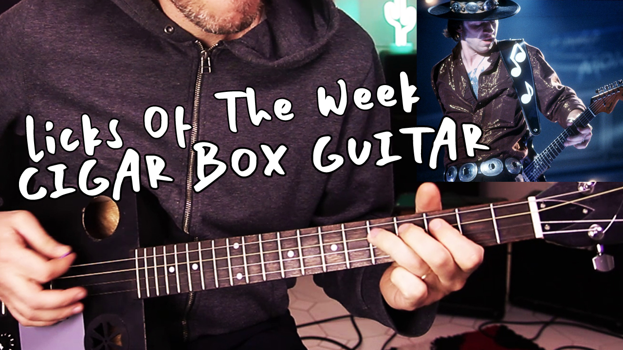 Cigar Box Guitar Tuto |  2 Plans Blues de la Mort ! Licks of The Week ( Cigar Box 4 cordes )