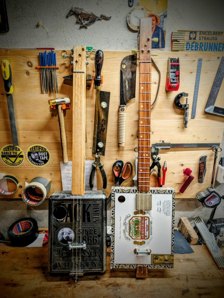 cigar box guitar 3 cordes