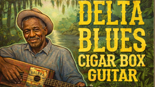 Delta Blues Grand débutant épisode 6 ( cigar box 3 cordes )