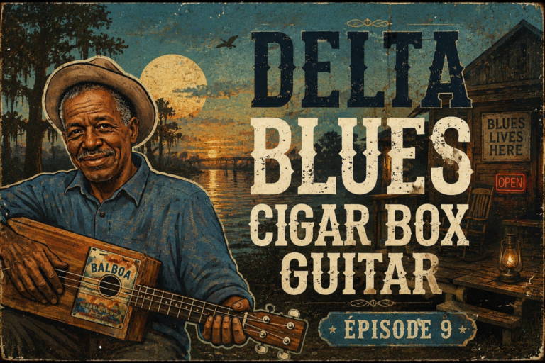 cigar box guitar apprendre à jouer du delta blues pour débutant