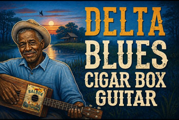 cigar box guitar delta blues 3 cordes